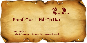 Maráczi Mónika névjegykártya