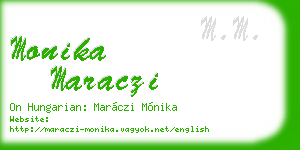 monika maraczi business card