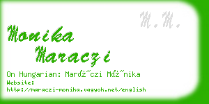 monika maraczi business card